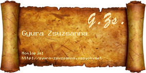 Gyura Zsuzsanna névjegykártya